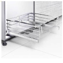 Hauss S-HBJ040/240 Pull Out Basket with Soft Close Under Mount Runner