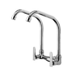 HDFC-5100 HDFC-5100 Double Spout Kitchen Wall Sink Tap