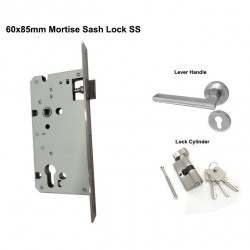 60x85mm Mortise Sash Lock SS
