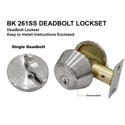 BK261 SS Single Deadbolt Lockset