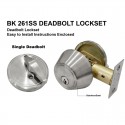 BK261 SS Single Deadbolt Lockset