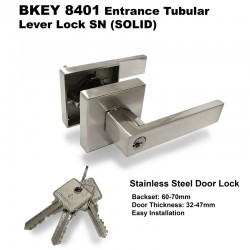 BKEY 8401 Entrance Tubular Lever Lock SN (Tubular Lock)