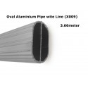 Oval Aluminium Pipe wite Line (X009)