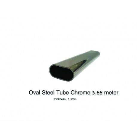 Oval Steel Tube Chrome 3.66 Meter