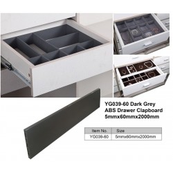 YG039-60 Dark Grey ABS Drawer Clapboard