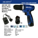 010-TTR-12V AK12D Li-ion Cordless Electric Drill