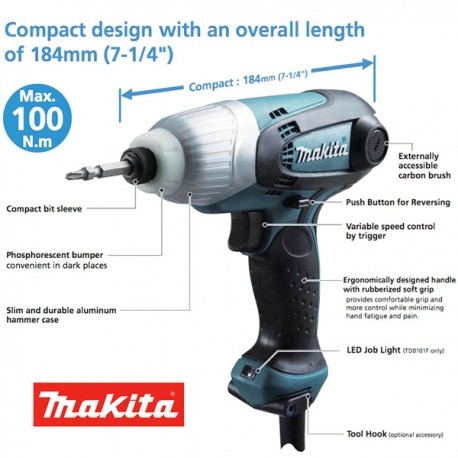 MAKITA TD0101F AC IMPACT DRIVER