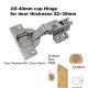 2/8 40mm cup Hinge for door thickness 22~35mm