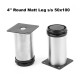 4'' Round Matt Leg ss 50x100