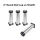 8'' Round Matt Leg ss 50x200