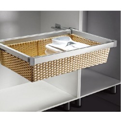 Hauss WA2105W Pull Out Plastic Rattan Basket