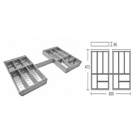 Hauss DS210CC Stainless Steel Drawer Organizer