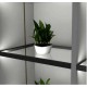 Hauss Black Aluminium Glass Shelf with Light