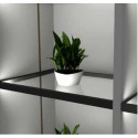 Hauss Black Aluminium Glass Shelf with Light