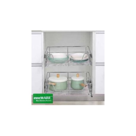 Ecoware Four Side Pull Out Basket with Undermount Slide (SUS304)