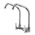 HDFC-5100 HDFC-5100 Double Spout Kitchen Wall Sink Tap