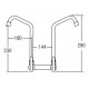 HDFC-5100 HDFC-5100 Double Spout Kitchen Wall Sink Tap