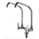 HDFC-5100B Double Spout Kitchen Pillar Sink Tap