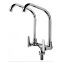 HDFC-5100B Double Spout Kitchen Pillar Sink Tap