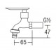 HDFC-5114 Wall Bib Tap With Hose Connector