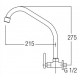 HDFC-6601A Kitchen Wall Sink Tap