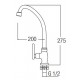HDFC-6602 Kitchen Pillar Sink Tap