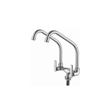 HDFC-6600B Double Spout Kitchen Pillar Sink Tap