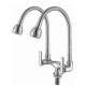 HDFC-6600BH Double Flexible Hose Kitchen Pillar Sink Tap