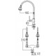 HDFC-6600BH Double Flexible Hose Kitchen Pillar Sink Tap