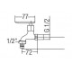 HDFC-6615 Wall Bib Tap With 1/2 Hose Connector