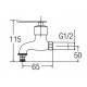 HDFC-6914 Wall Bib Tap With 3/4” Hose Connector