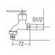 HDFC-6915 Wall Bib Tap With 1/2” Hose Connector