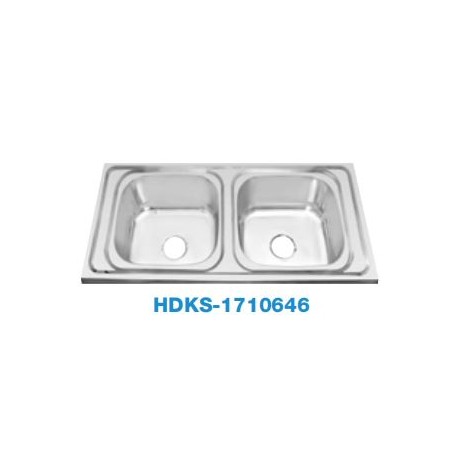 HDKS-1710646 Double Bowl Kitchen Sink Only (With 100mm Waste)