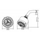 AMSH-302 ABS Rain Shower With Arm (5 Functions)