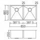 AMKS-8548 Undermount Double Bowl Kitchen Sink