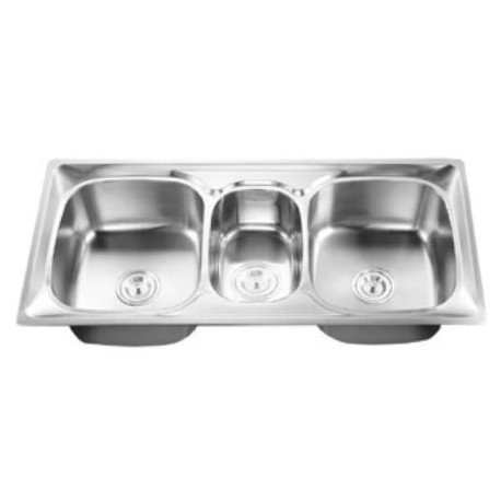 AMKS-1054923 Top Mount Triple Bowl Kitchen Sink