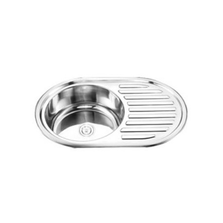 AMKS-775018 Top Mount Single Bowl With Drainer Bowl Kitchen  Sink