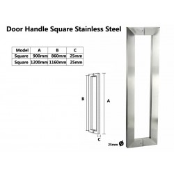 Door Handle Square Stainless Steel