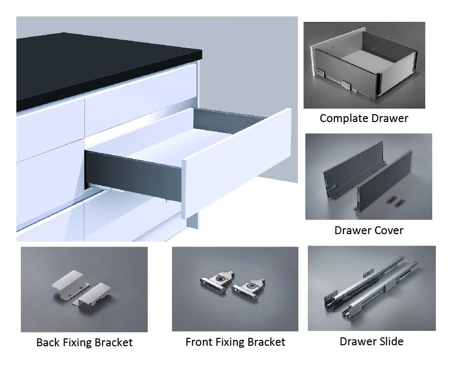 Hauss DS612 SlimBox-171mm Standard Drawer System