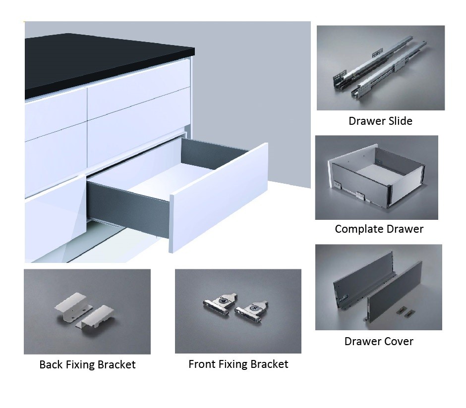 Hauss DS613 SlimBox-203mm Standard Drawer System