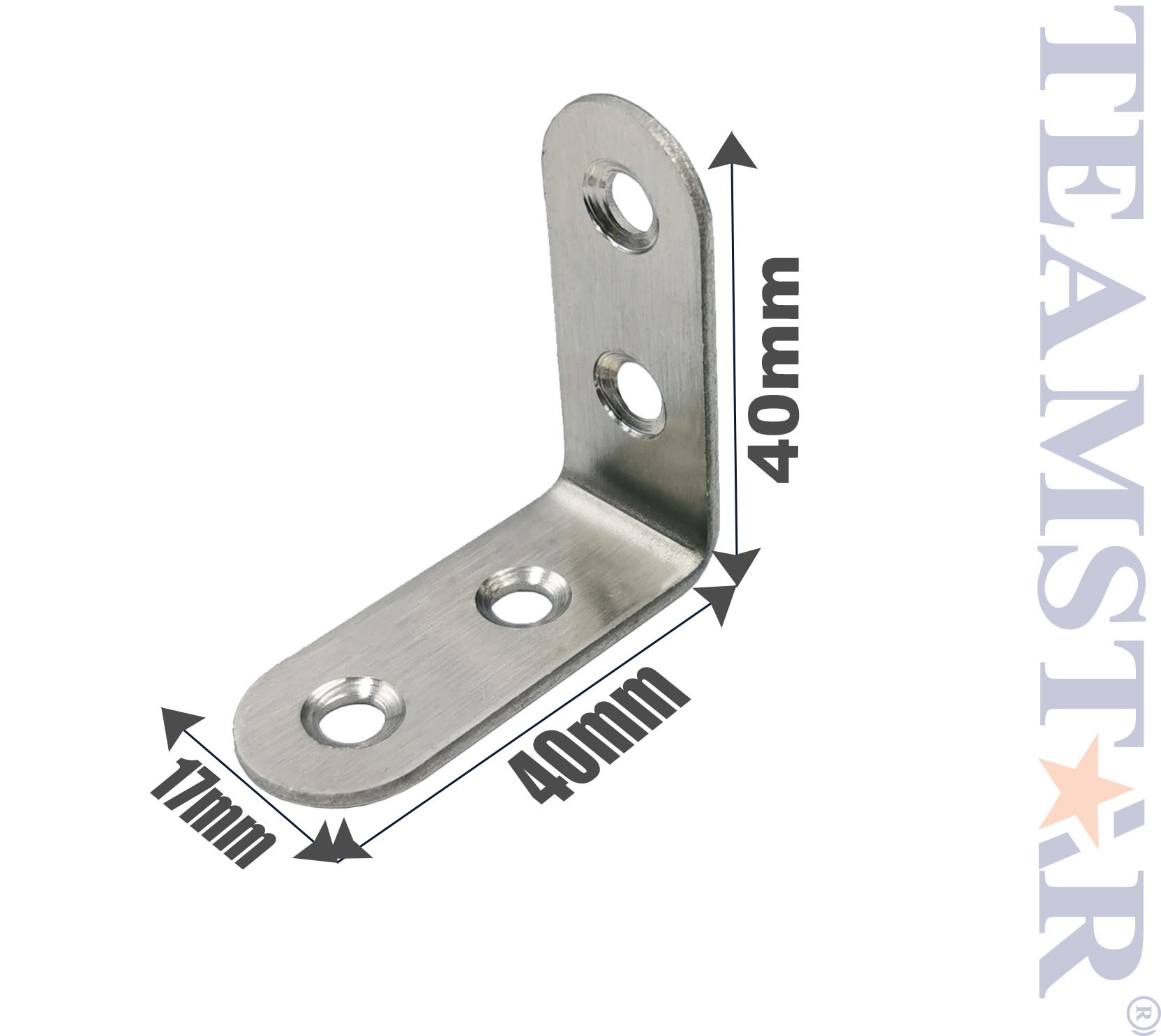 17x40x40mm L- Bracket S/S