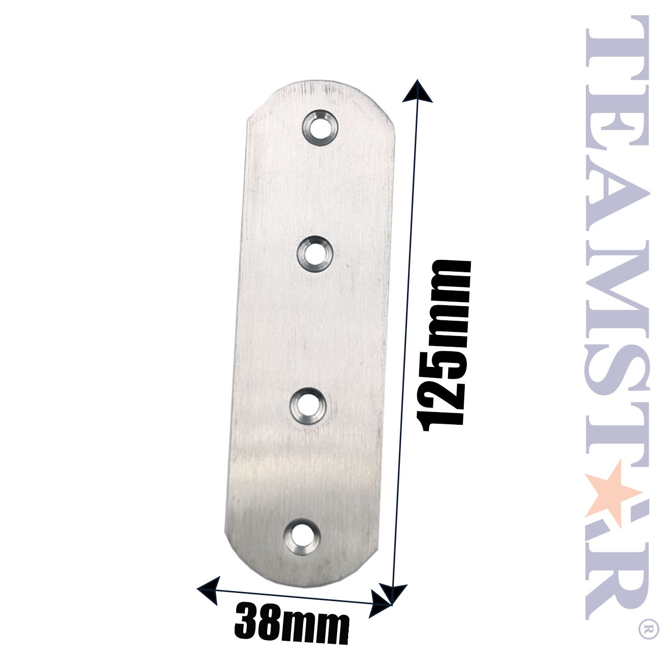 38x125mm Straight Bracket Stainless Steel