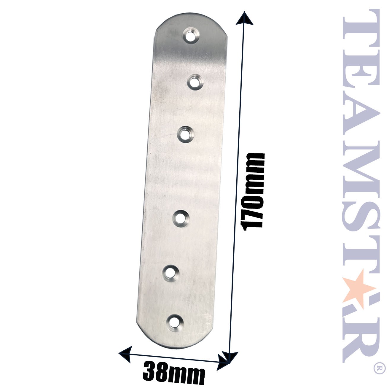 38x170mm Straight Bracket Stainless Steel